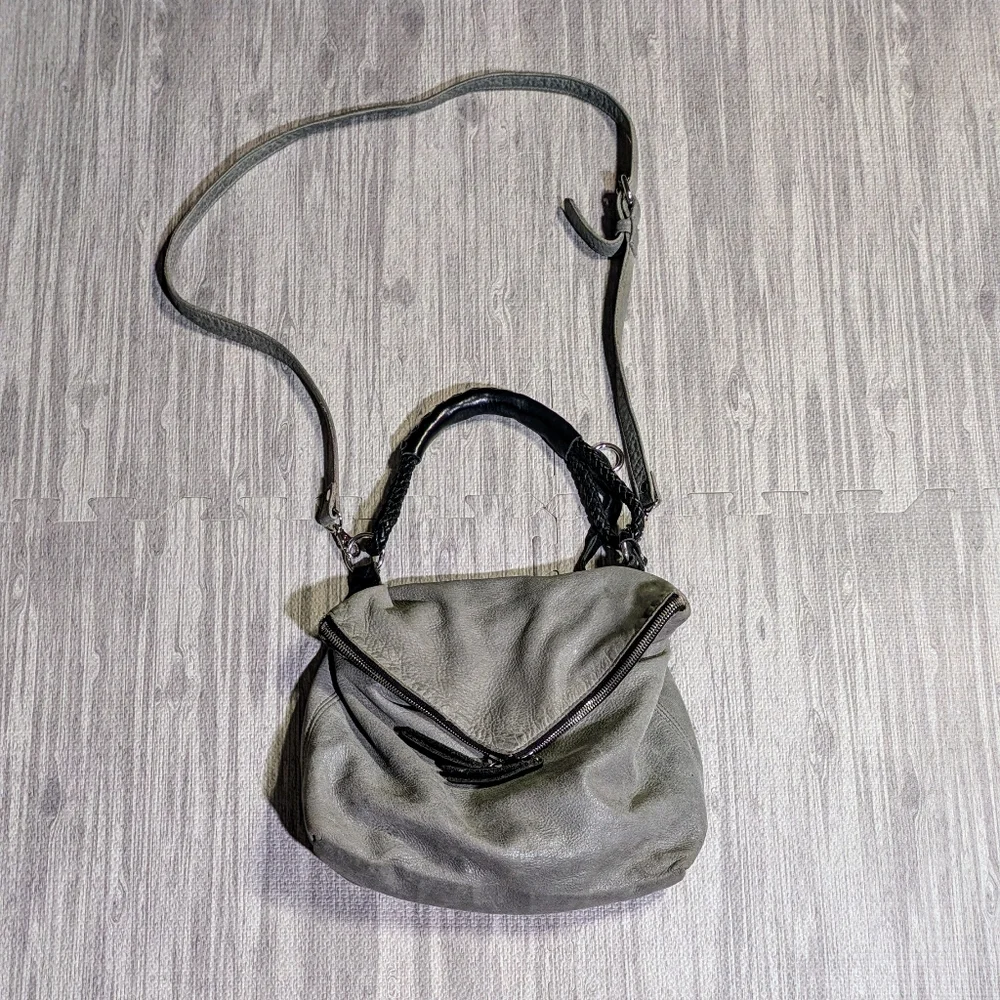 Women's Henri Lou Envelope Satchel Leather‎ Bag | Moss Green